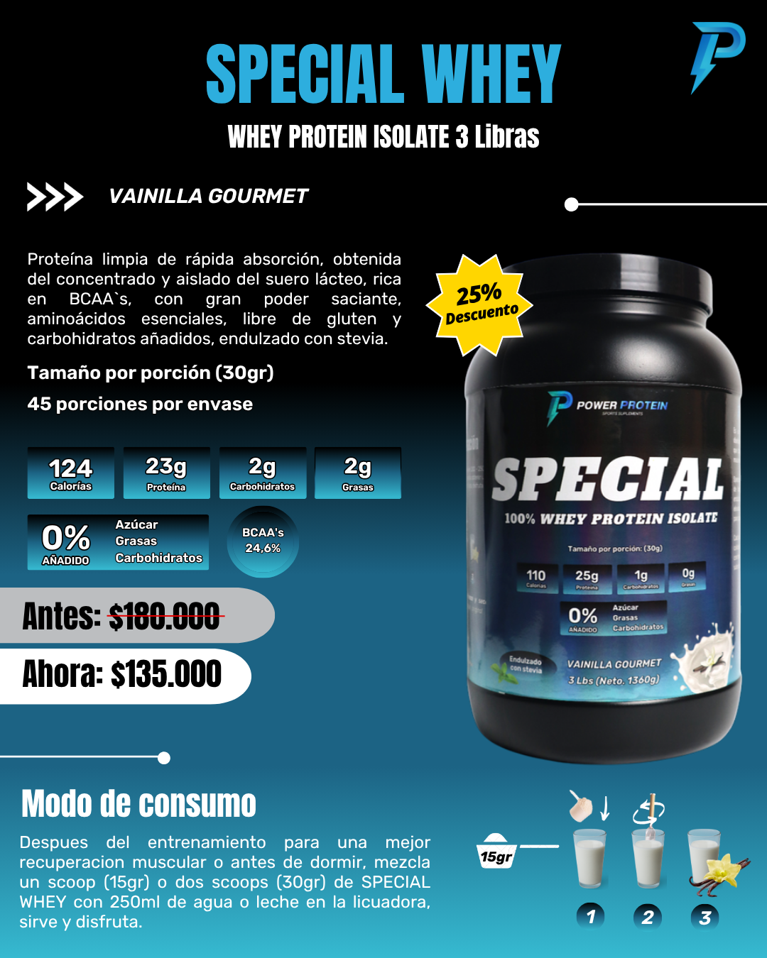 WHEY PROTEIN ISOLATE - 3LB - Image 2
